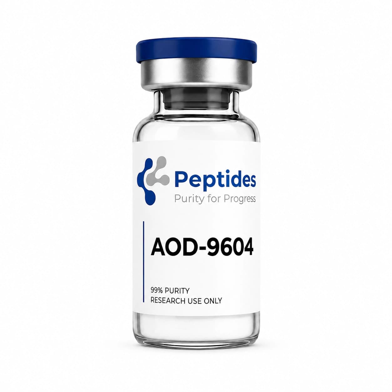 AOD-9604 research peptide — ≥98% purity by HPLC — CAS 221231-10-3 — also known as Tyr-hGH177-191, AOD9604 — lyophilized powder for in-vitro laboratory research — Peptides.net