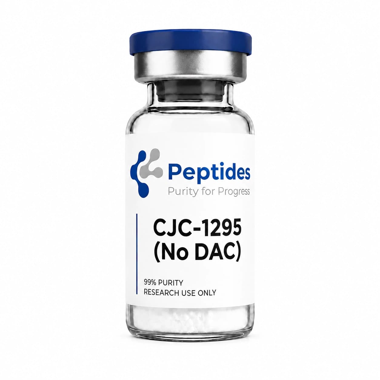 CJC-1295 (No DAC) research peptide — ≥98% purity by HPLC — CAS 863288-34-0 — also known as Modified GRF (1-29), Mod GRF 1-29 — lyophilized powder for in-vitro laboratory research — Peptides.net