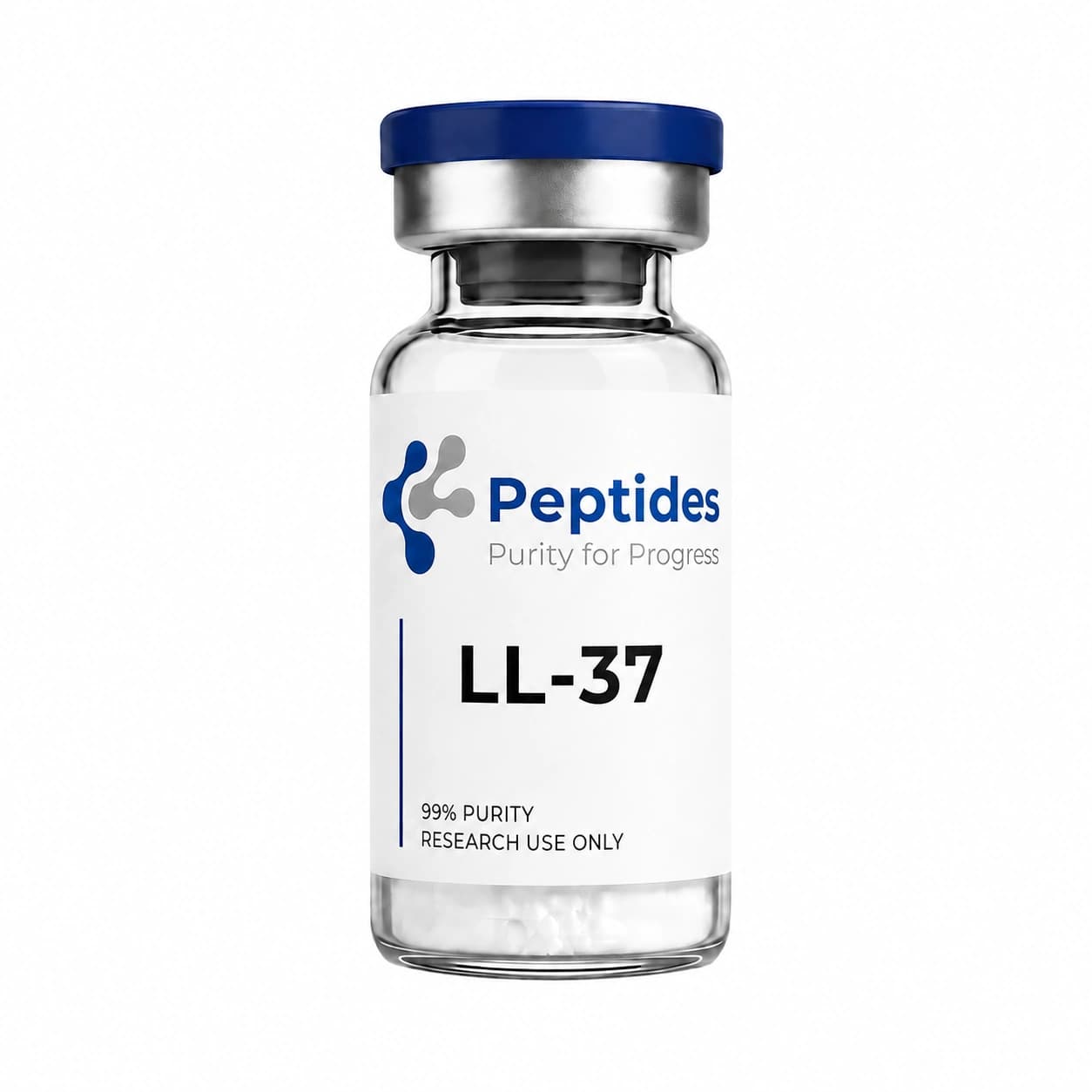 LL-37 research peptide — ≥98% purity by HPLC — CAS 154947-66-7 — also known as CAP-18, hCAP-18 C-terminal domain, Cathelicidin, FALL-39 — lyophilized powder for in-vitro laboratory research — Peptides.net